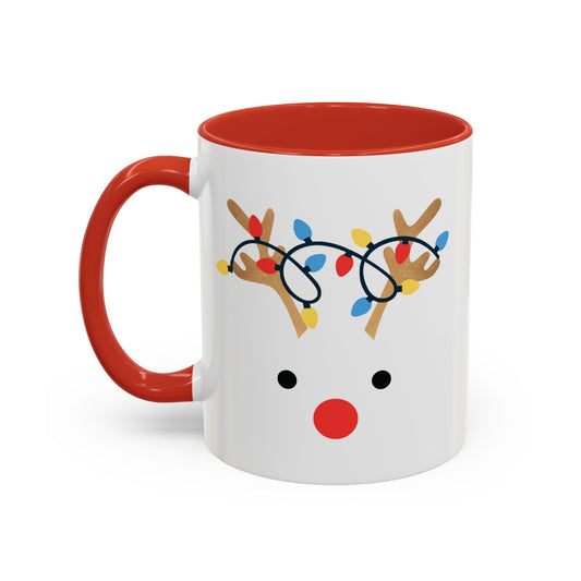 Reindeer Christmas Accent Coffee Mug (11oz)